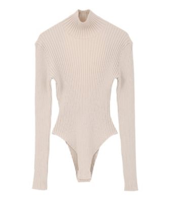 BACK OPEN KNIT BODYSUIT SET 11106ー